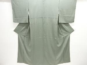 織柄一つ紋色無地着物